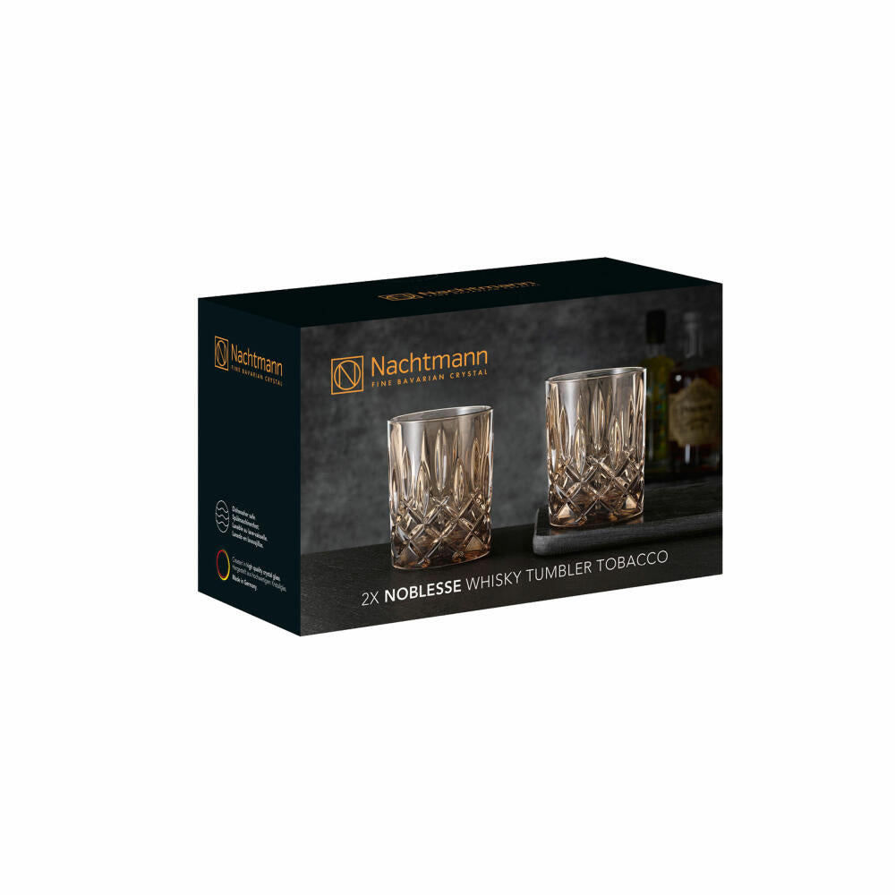 Nachtmann whiskey tumblers set of 2 Noblesse, whiskey tumblers, crystal glass, tobacco, 295 ml, 104246