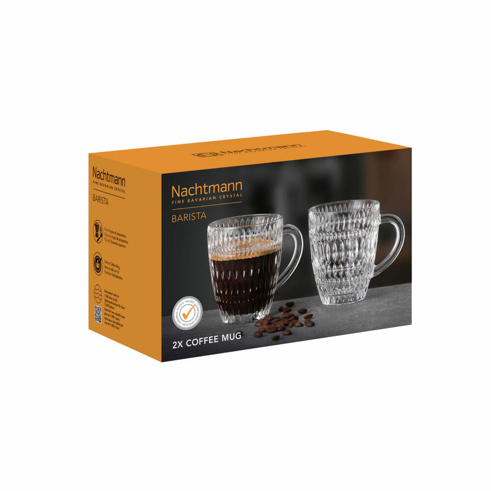 Nachtmann Kaffeebecher 2er Set Ethno Barista, Kristallglas, Klar, 392 ml, 104908