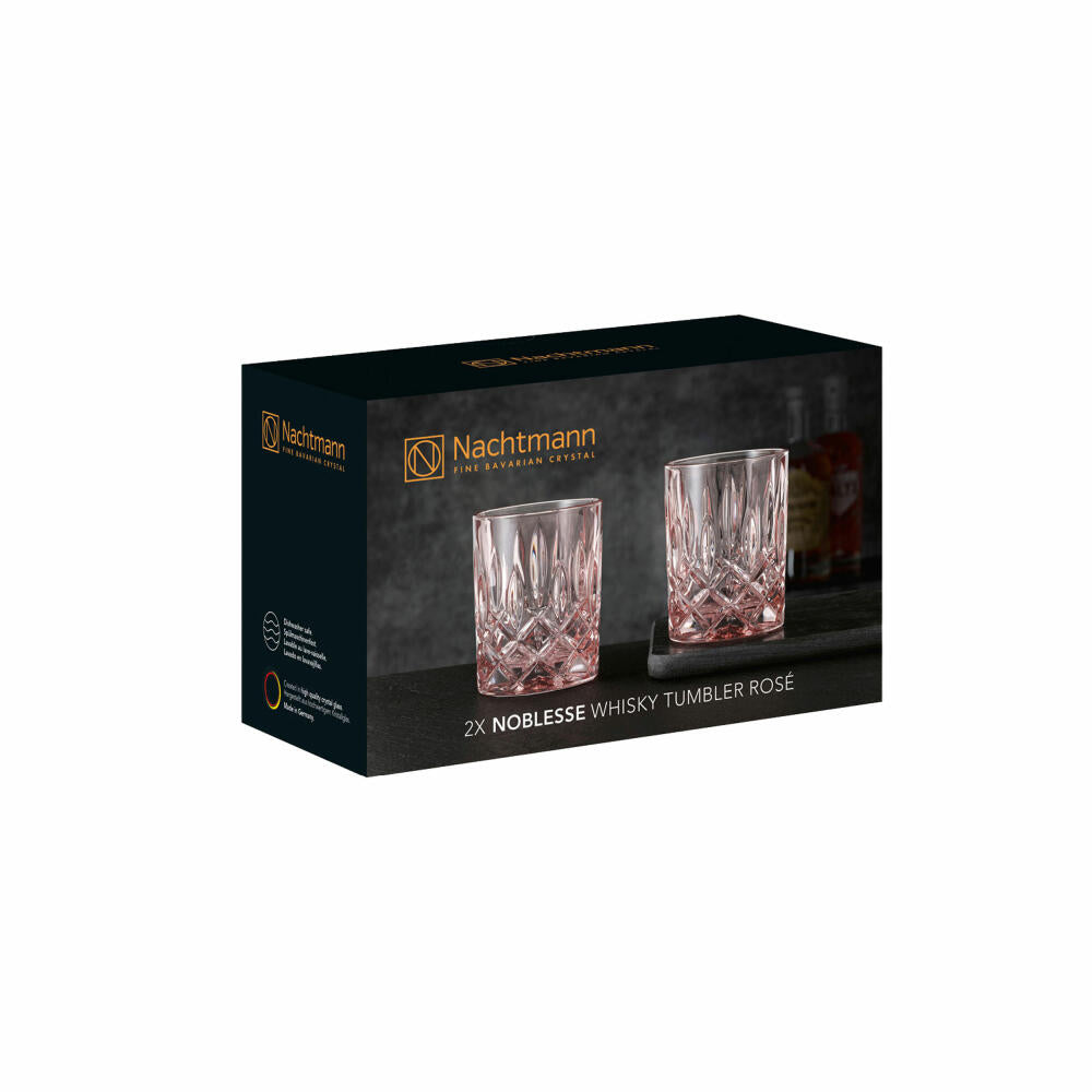 Nachtmann whiskey tumblers set of 2 Noblesse, whiskey tumblers, crystal glass, rosé, 295 ml, 104240