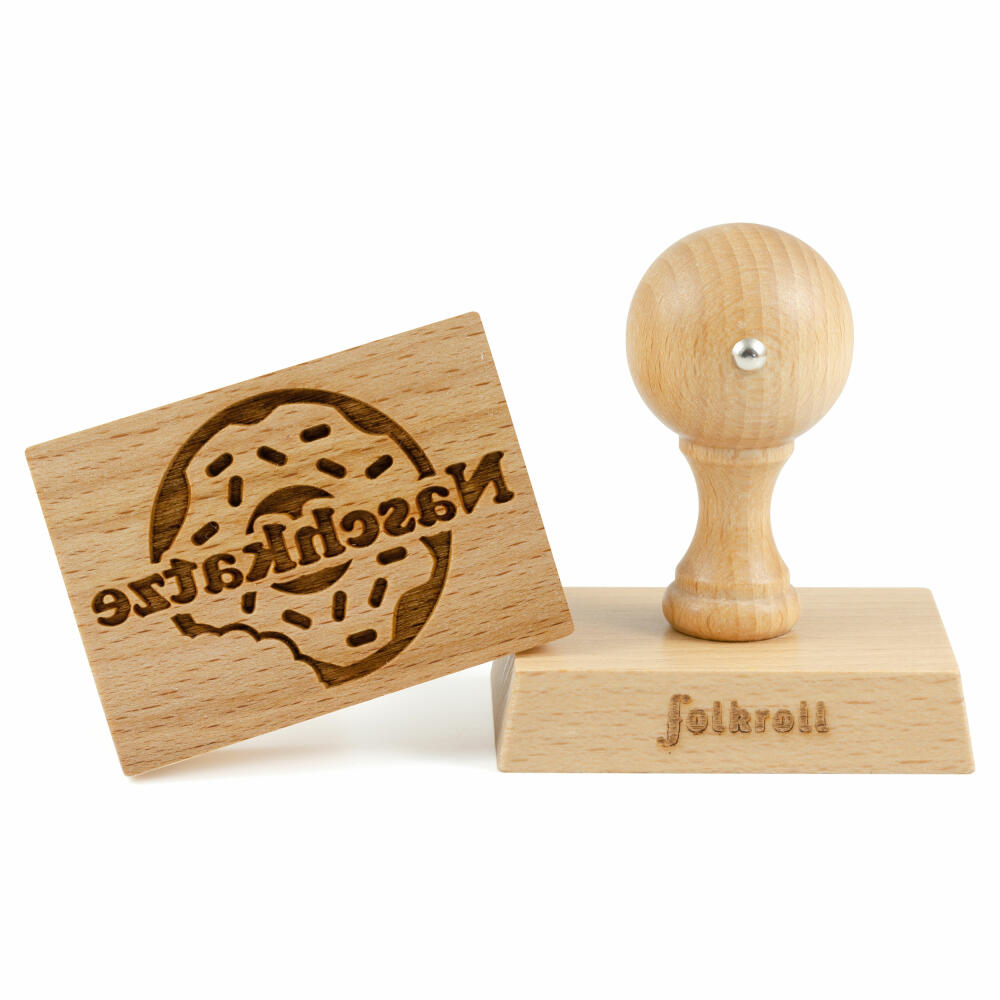 Folkroll motif cookie stamp sweet tooth, 70x50 mm, cookie stamp, baking stamp, biscuit, stamp, beech wood, 892691