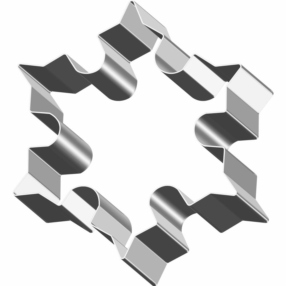 Folkroll cookie cutter snowflake, cookie cutter, cookie mold, biscuit, biscuits, stainless steel, 65 x 65 mm, 337172