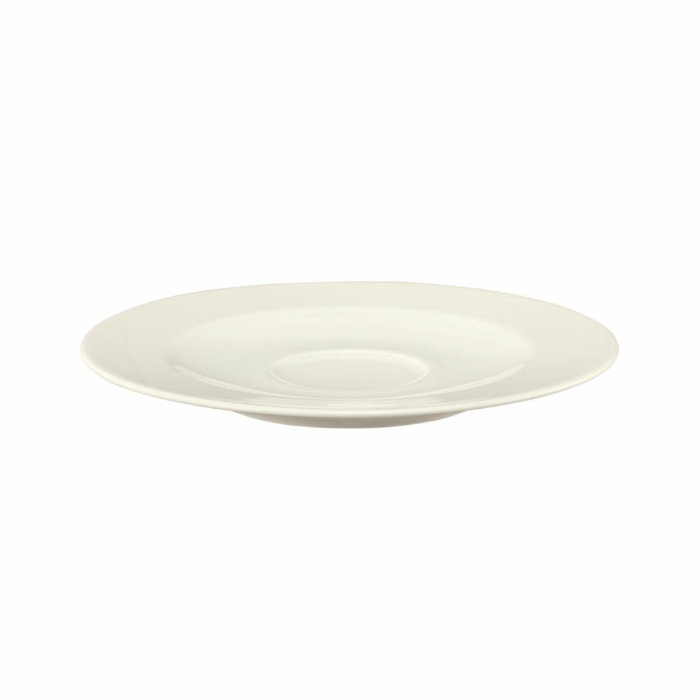 Seltmann Weiden Zoé Fine Diamond combination saucer, underplate, porcelain, plain, Ø 16.8 cm, 001.746272
