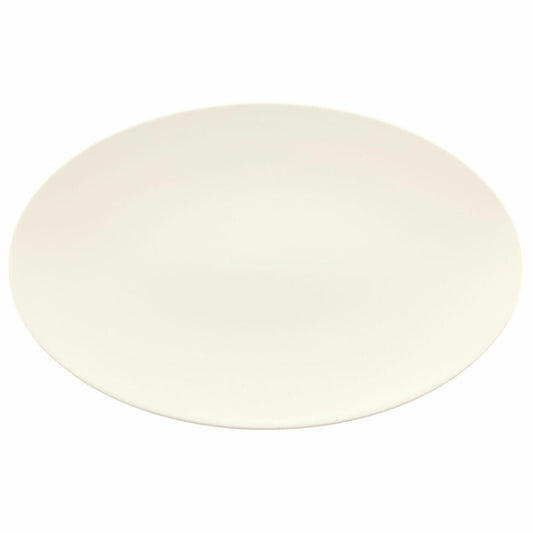 Seltmann Weiden Zoé Fine Diamond Servierplatte Oval, Servierteller, Porzellan, Creme Uni, 40.3 x 25.8 cm , 001.746263