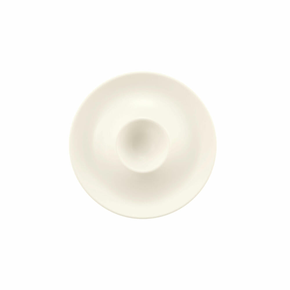 Seltmann Weiden Zoé Fine Diamond egg cup with shelf, egg holder, egg cup, porcelain, cream plain, 001.746262