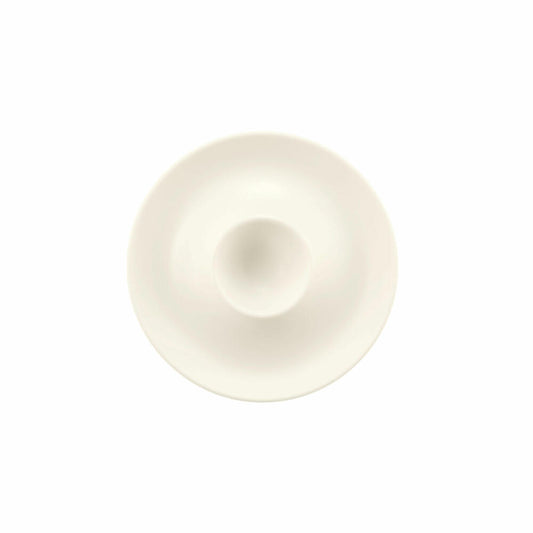 Seltmann Weiden Zoé Fine Diamond Eierbecher mit Ablage, Eierhalter, Eier Becher, Porzellan, Creme Uni, 001.746262