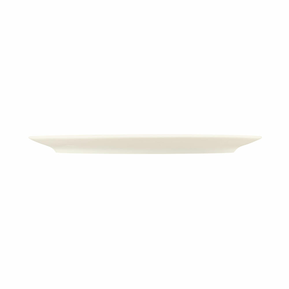 Seltmann Weiden Zoé Fine Diamond Serving Plate Oval, Serving Plate, Porcelain, Cream Uni, 32.9 x 17.9 cm, 001.746265