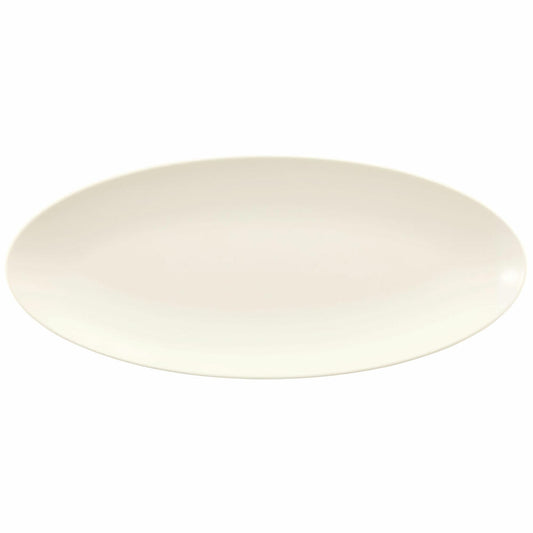 Seltmann Weiden Zoé Fine Diamond Servierplatte, Servierteller, Porzellan, Creme Uni, 43.5 x 19.1 cm, 001.746264