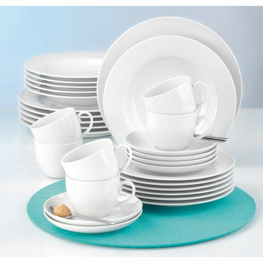 Seltmann Weiden Rondo Liane Kombiservice, Geschirrset, Service, Geschirr Set, Porzellan, Weiß, 30-tlg., 1749275