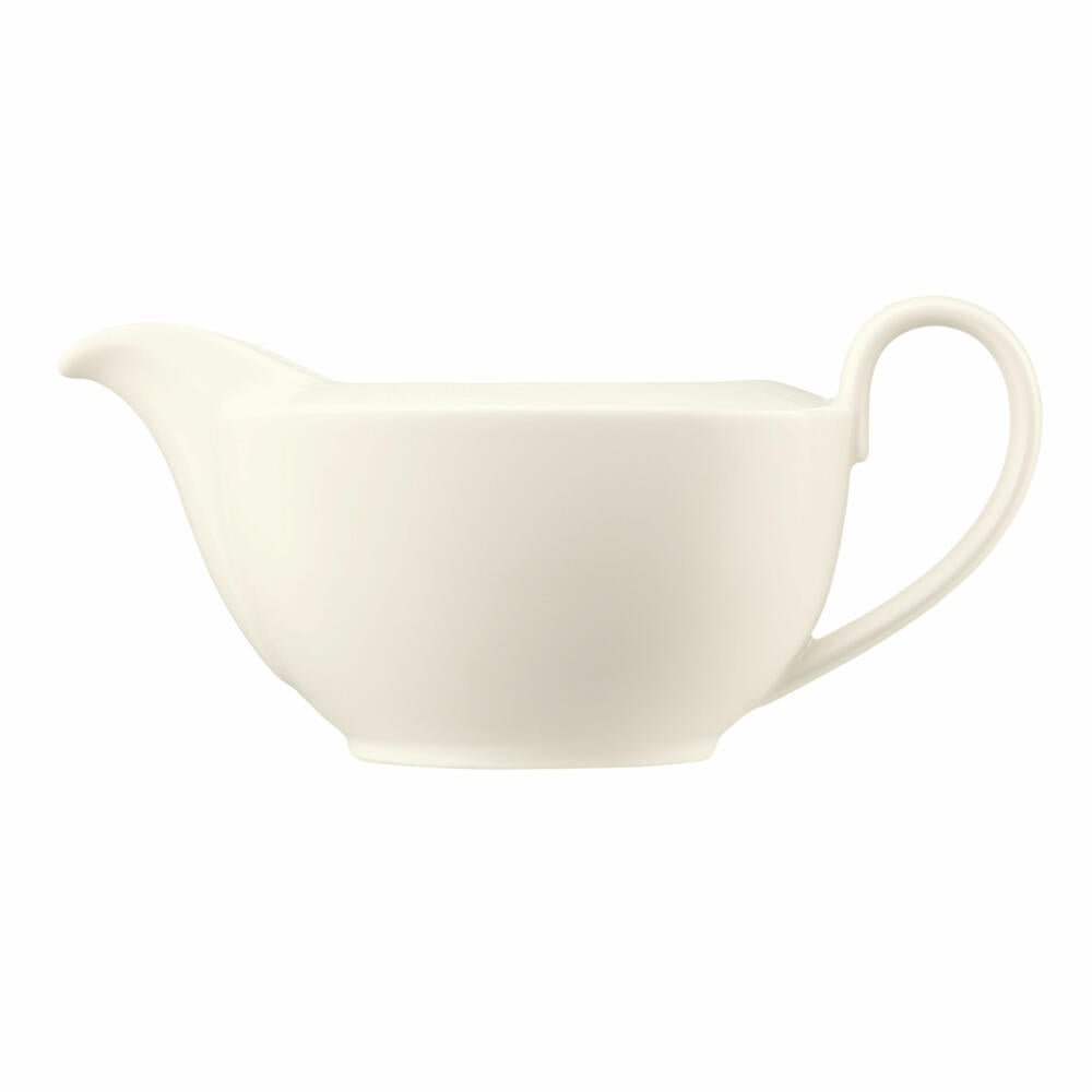 Seltmann Weiden Zoé Fine Diamond sauce boat, sauce jug, sauce jug, porcelain, cream plain, 450 ml, 001.746258