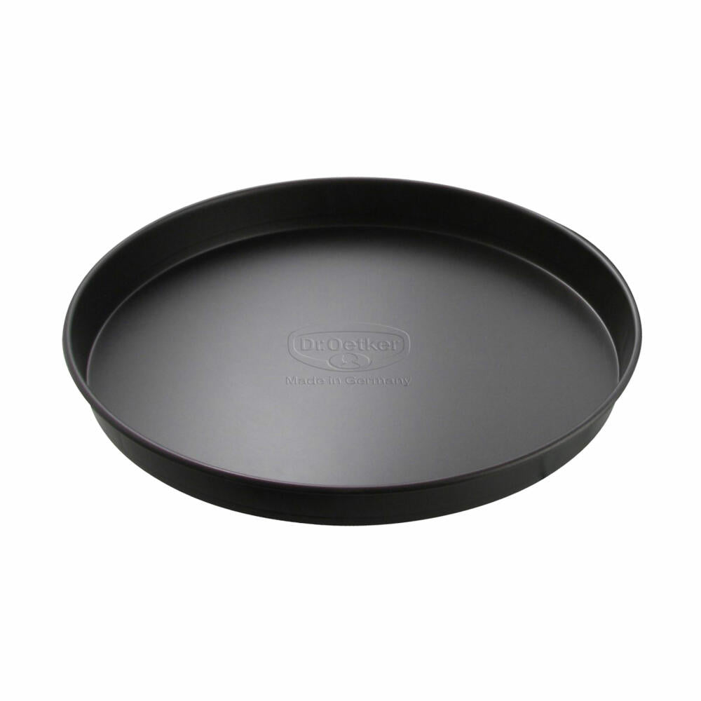 Dr. Oetker Tradition Kuchen- / Pizzablech, Backblech, Pizzaform, Stahlblech Antihaft-Beschichtet, Schwarz, Ø 24 cm, 1512