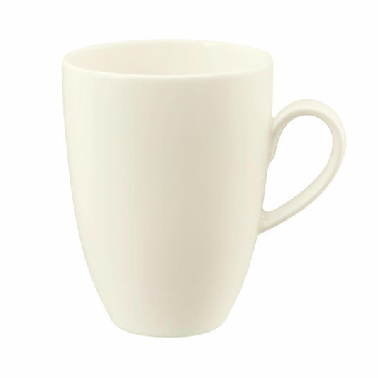 Seltmann Weiden Zoé Fine Diamond Becher, Kaffeebecher, Teetasse, Tasse, Porzellan, Creme, 350 ml, 001.746275