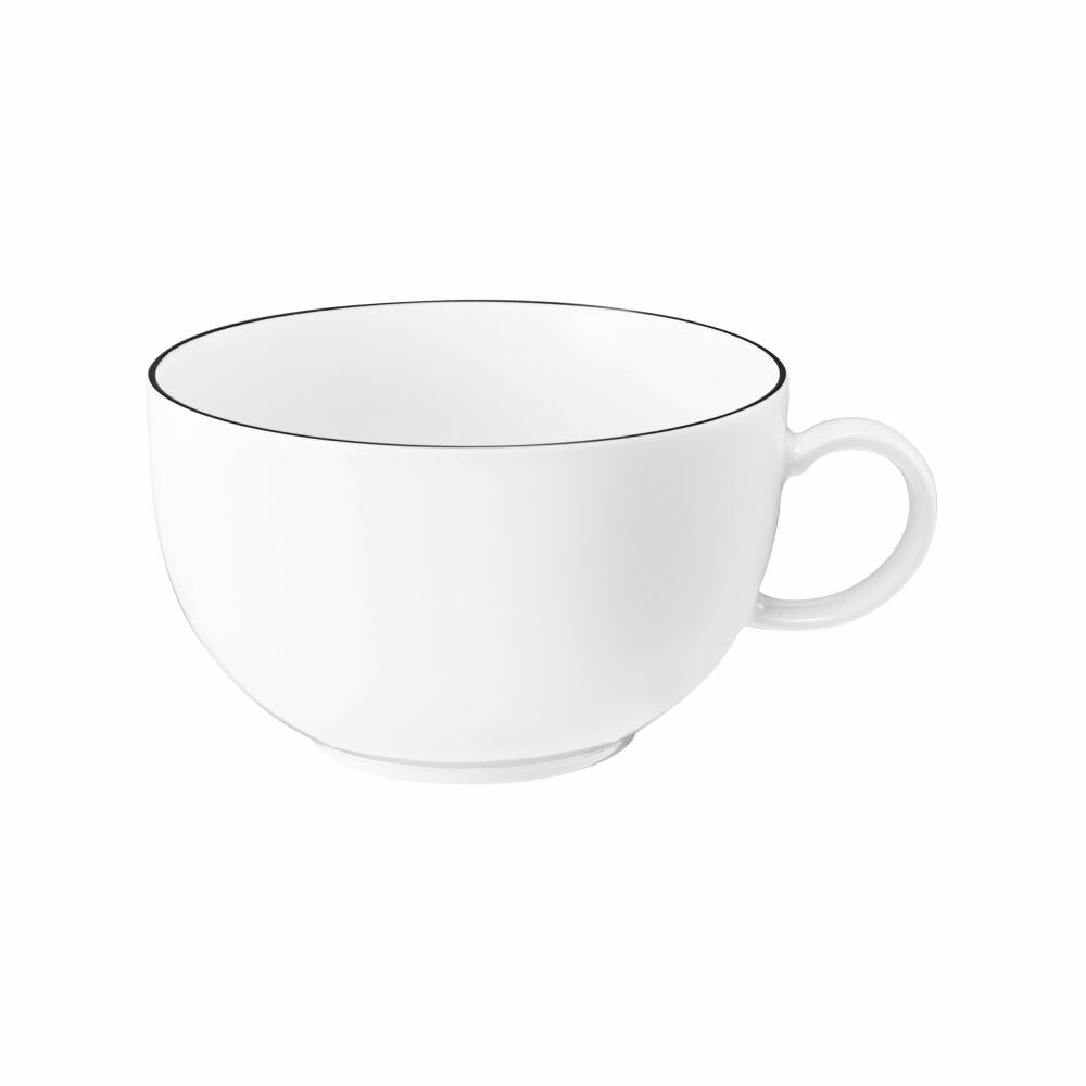 Seltmann Weiden Lido milk coffee cup, coffee cup, coffee cup, porcelain, Black Line, 400 ml, 001.749312