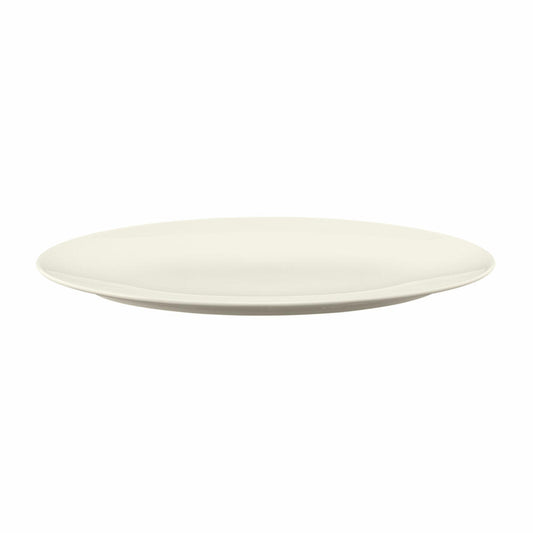 Seltmann Weiden Zoé Fine Diamond Servierplatte Oval, Servierteller, Porzellan, Creme Uni, 32.9 x 17.9 cm , 001.746265