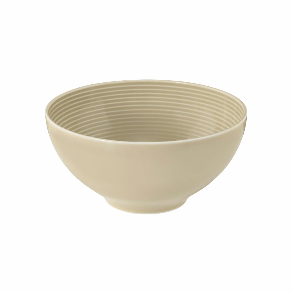 Seltmann Weiden Beat Sandbeige Schüssel Rund, Schale, Müslischüssel, Suppenschüssel, Porzellan, Beige, Ø 15.5 cm, 001.751305