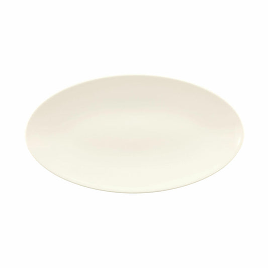 Seltmann Weiden Zoé Fine Diamond Servierplatte Oval, Servierteller, Porzellan, Creme Uni, 32.9 x 17.9 cm , 001.746265