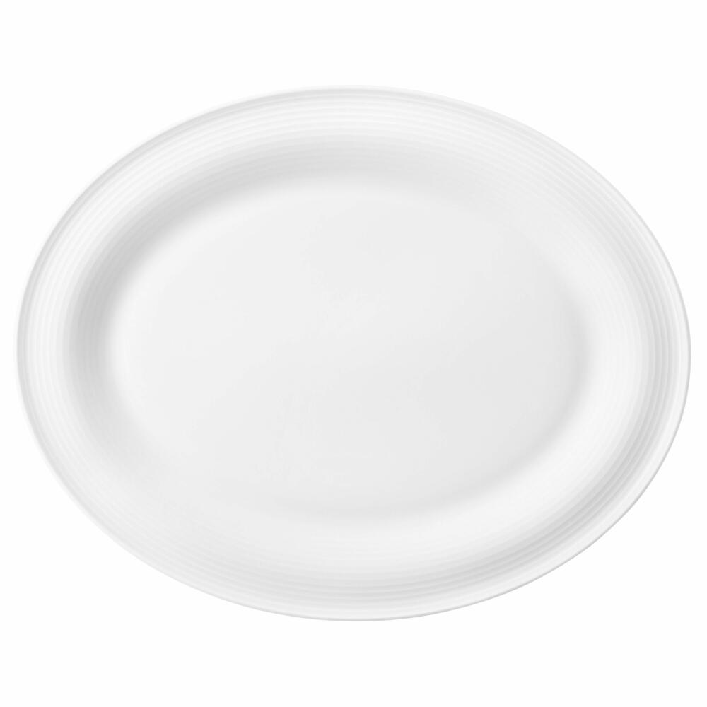 Seltmann Weiden Beat Serving Plate Oval, Serving Plate, Plate, Porcelain, White, 35 x 28 cm, 001.751367