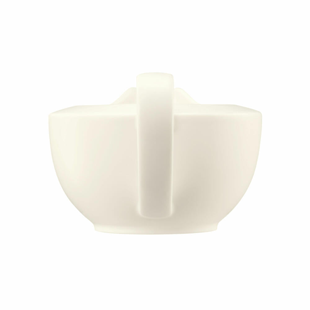 Seltmann Weiden Zoé Fine Diamond sauce boat, sauce jug, sauce jug, porcelain, cream plain, 450 ml, 001.746258