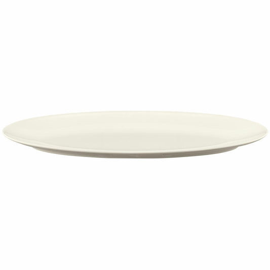 Seltmann Weiden Zoé Fine Diamond Servierplatte, Servierteller, Porzellan, Creme Uni, 43.5 x 19.1 cm, 001.746264