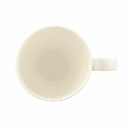 Seltmann Weiden Zoé Fine Diamond Becher, Kaffeebecher, Teetasse, Tasse, Porzellan, Creme, 350 ml, 001.746275