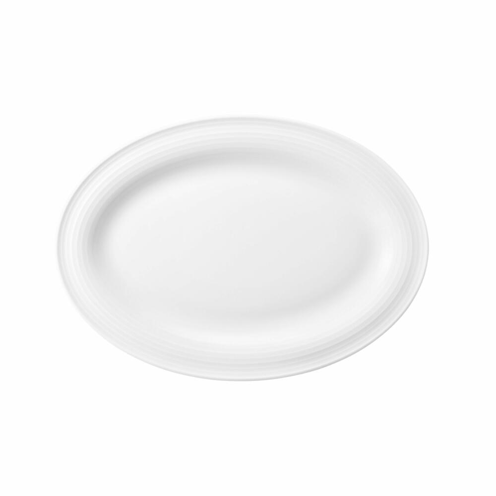 Seltmann Weiden Beat Serving Plate Narrow, Serving Plate, Plate, Porcelain, White, 25 x 18 cm, 001.751368