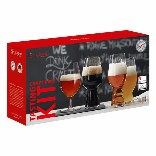 Spiegelau Craft Beer Glasses Tasting Kit, 4er Set, Bierglas, Verkostungsglas, Trinkglas, Kristallglas, 4991697
