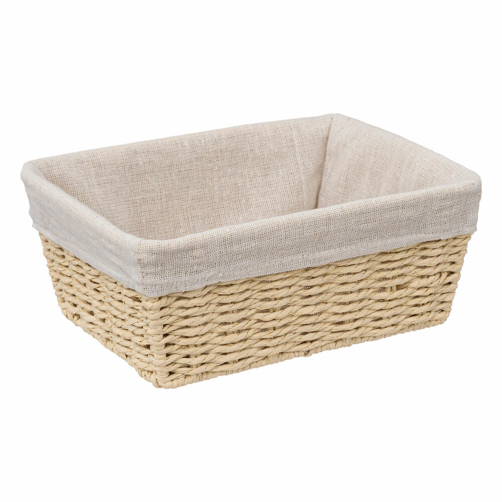 5five Simply Smart wicker basket cord, storage basket with insert, paper, metal, 25 x 19 cm, 189718