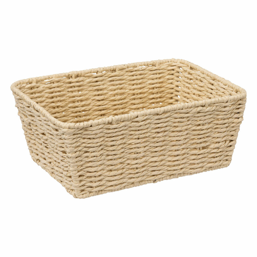 5five Simply Smart wicker basket cord, storage basket with insert, paper, metal, 25 x 19 cm, 189718