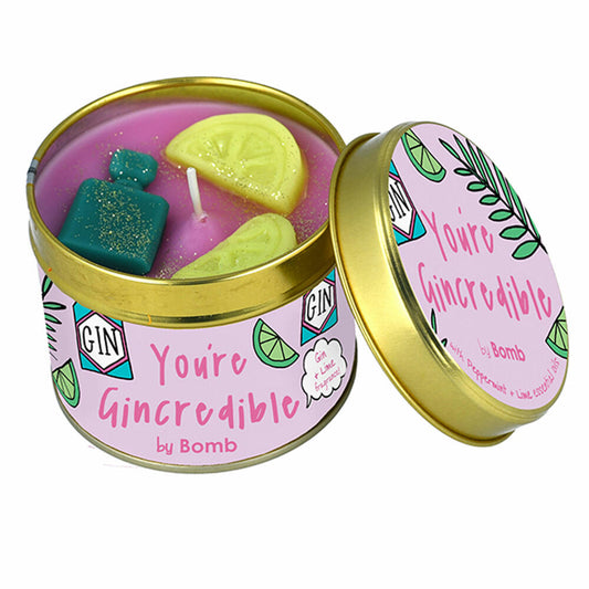 Bomb Cosmetics Duftkerze Scent Stories in Dose Youre Gincredible, Dosenkerze, Rosa, PYOUGIN04