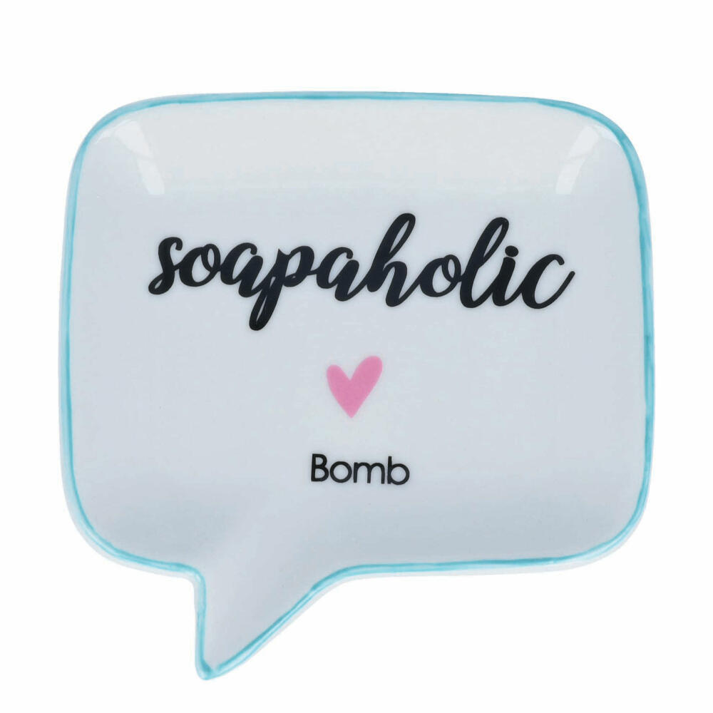 Bomb Cosmetics Seifenschale Soapaholic, Seifenablage, Porzellan, Bunt, PSOAPAH06