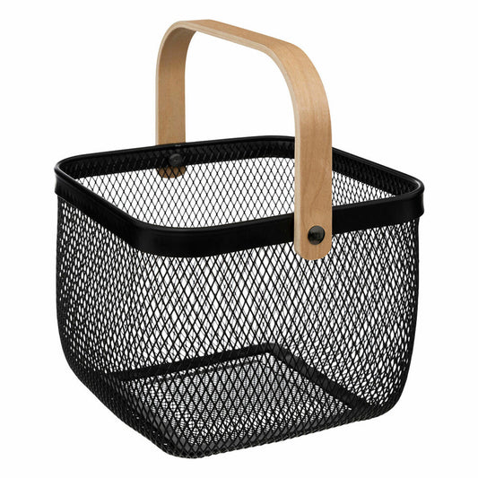 5five Simply Smart storage basket Mayaj with handle, fruit basket, metal, wood, 25 cm, 189685