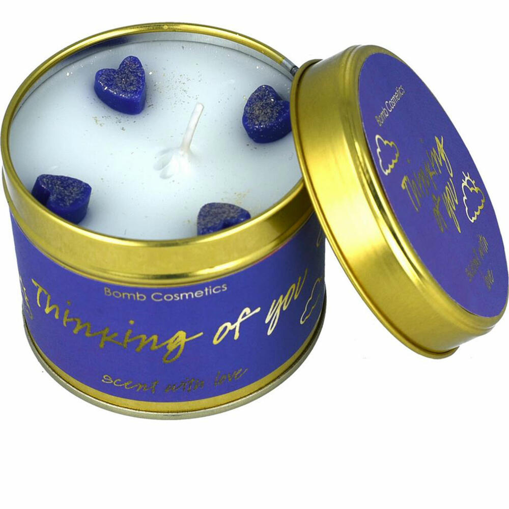 Bomb Cosmetics Duftkerze in Dose Thinking of You, Dosenkerze, Blau, PTHIYOU04