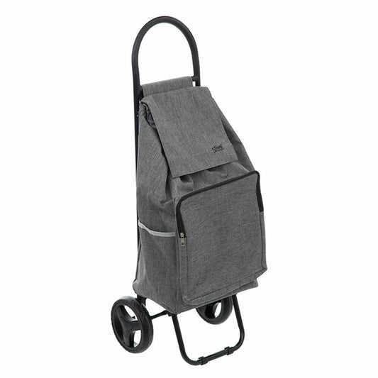 5five Simply Smart Shopping-Trolley Nomade Grey, Stahl, Polyester, Grau, 164795A