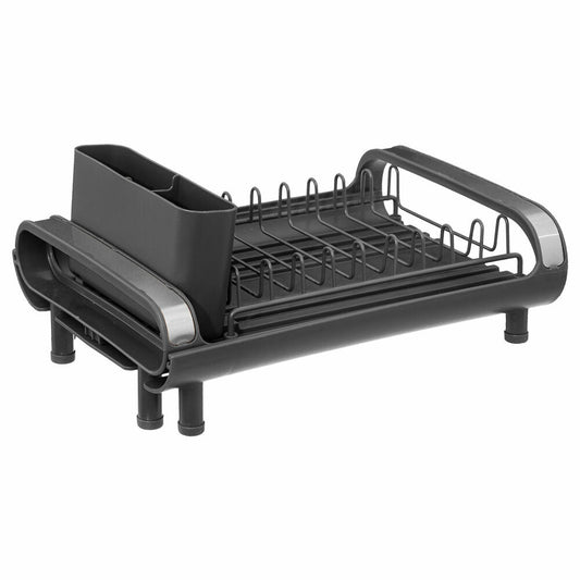 5five Simply Smart Extendable Dish Drainer Etira for 9 Plates, Drying Rack, Plastic, Stainless Steel, Grey, 189600