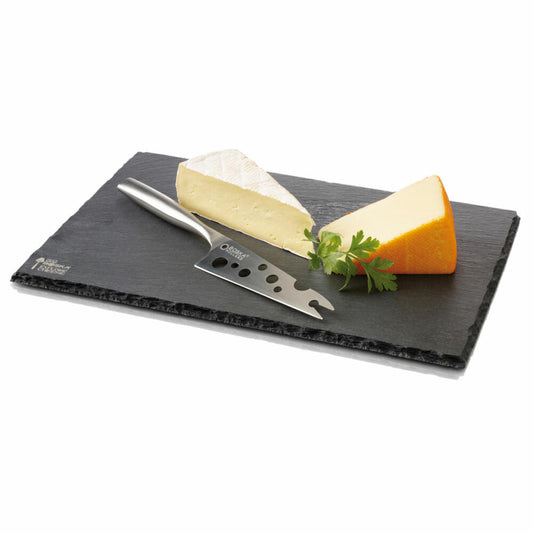 Boska Käseset Cheesy L Schiefer, Set, 2-tlg., Messer, Platte, Zubehör, 359010