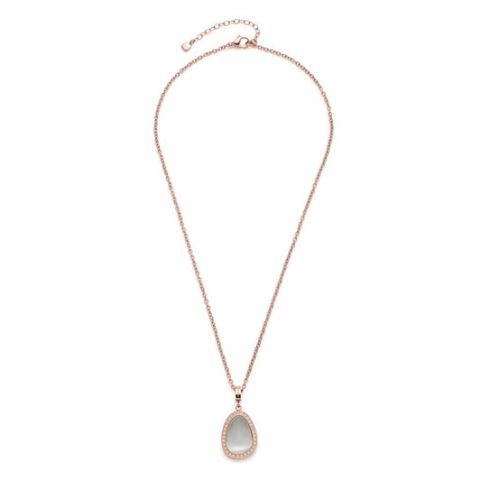 Leonardo Jewels Necklace Amisa, Necklace, Chain, Fashion Jewelry, Stainless Steel IP rose gold, Cats Eye, Zircon, 019639