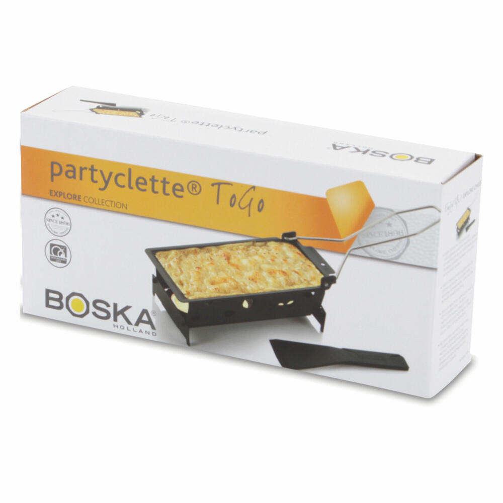 Boska Partyclette Explore ToGo Milano, Raclettegrill, Käsegrill, Käse Raclette Grill, Käsezubehör, Edelstahl, 852045