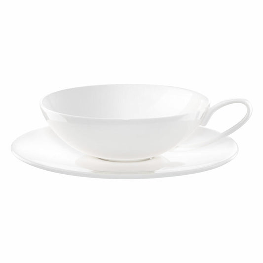 ASA Selection à table Teetasse mit Untere / Untertasse, Fine Bone China, Warmes Weiß, 170 ml, 2018013