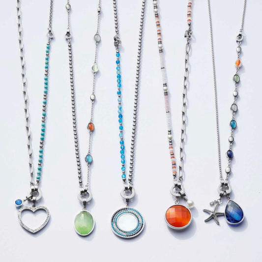 Leonardo Jewels Anhänger Petrona Clip & Mix, Kettenanhänger, Modeschmuck, Edelstahl, Glas, 019748