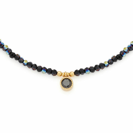 Leonardo Jewels Halskette Lola Ciao, Halsschmuck, Kette, Modeschmuck, Edelstahl IP gold, Glaskristalle, 018781