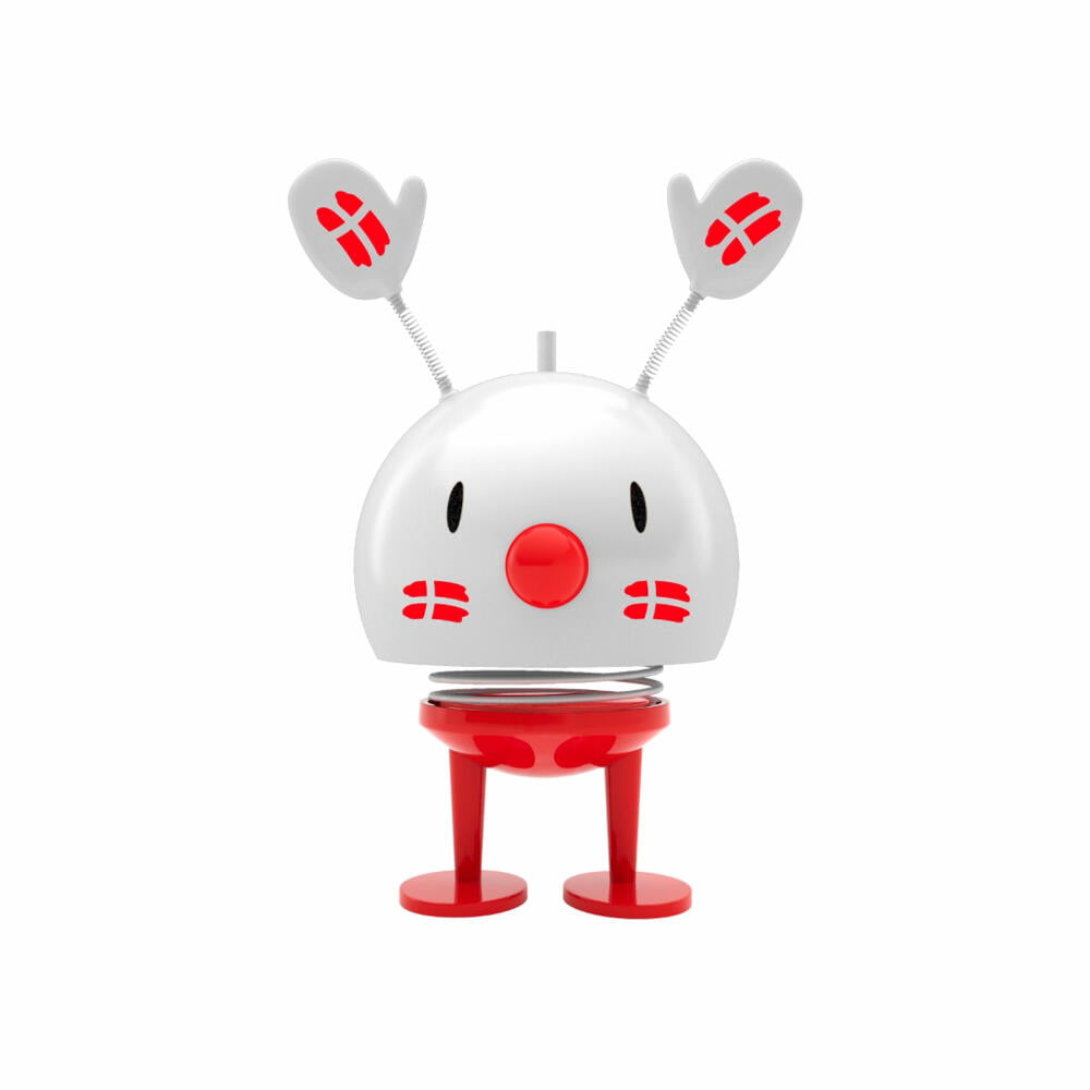 Hoptimist Birthday Bumble Medium, Wobble Figure, Wobble Figure, Decoration Idea, Plastic, White / Red, 14 cm, 26192