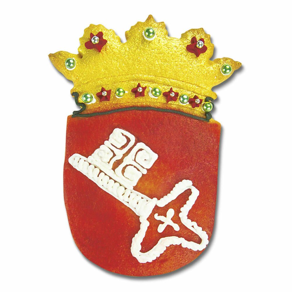 Städter Präge-Ausstecher Bremen Wappen, Ausstechform, Plätzchenform, Keks, Plätzchen, Edelstahl, 10.5 cm, 200807