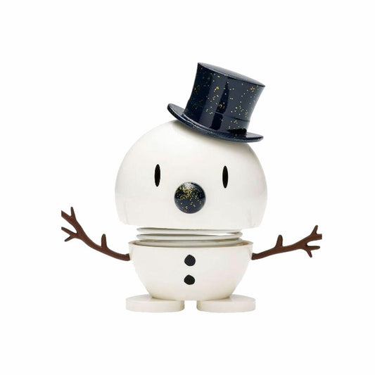 Hoptimist Small Snowman, Wobble Figure, Wobble Figure, Decoration, Snowman, Plastic, White, 26173