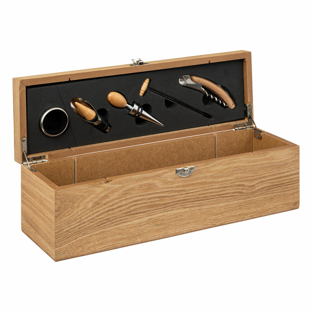 SG Secret de Gourmet Sommerlier Set Marc with Bottle Box and 5 Accessories, Wine Accessories, Wood, 160754