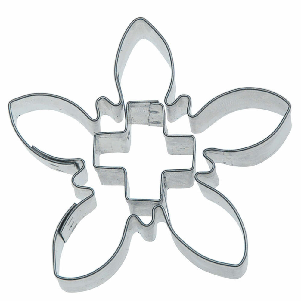 Städter Ausstecher Edelweiß mit Kreuz, Ausstechform, Plätzchenform, Keks, Plätzchen, Weißblech, Ø 6.5 cm, 200142
