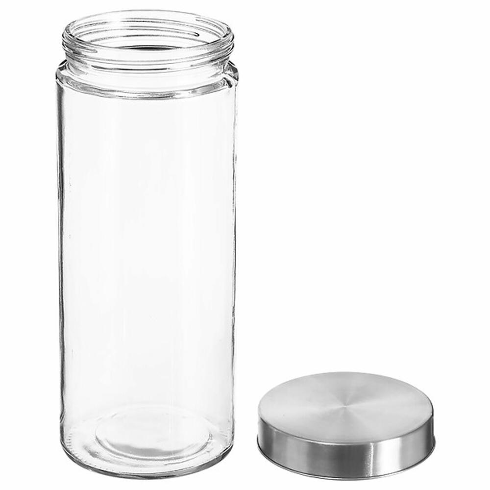 5five Simply Smart Einmachglas Nixo, Vorratsglas, Glas, Edelstahl, Transparent, 2 L, 135299