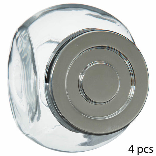 5five Simply Smart Gewürzgläser 4er Set, Gewürzbehälter mit Deckel, Glas, Metall, Transparent, 200 ml, 146401
