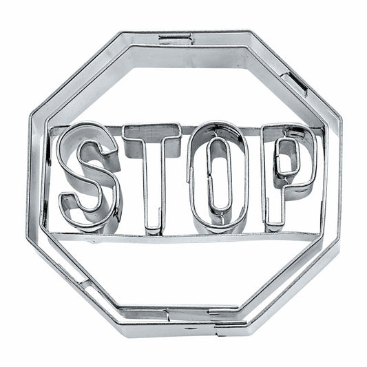 Städter embossed cookie cutter stop sign, cookie cutter, cookie shape, biscuit, biscuits, stainless steel, Ø 5.5 cm, 200418