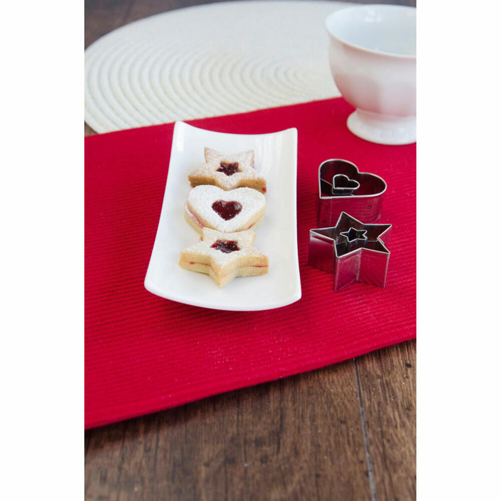 Städter Ausstecher Herz in Herz, Ausstechform, Plätzchenform, Keks, Plätzchen, Edelstahl, 4 cm, 199927