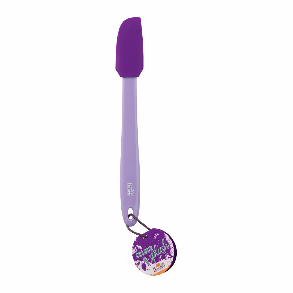 Birkmann Mini Dough Scraper Colour Splash, Kitchen Scraper, Scraper, Silicone Head with Plastic Handle, Purple, 27 cm, 421769