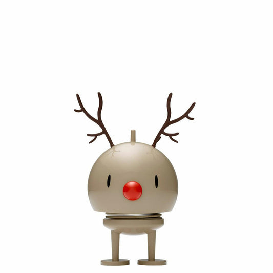 Hoptimist Medium Reindeer, Wackelfigur, Wackel Figur, Weihnachten, Dekoidee, Dekoration, Kunststoff, Braun, H 15 cm, 26182